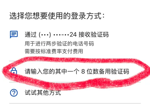 谷歌备份码登陆教程